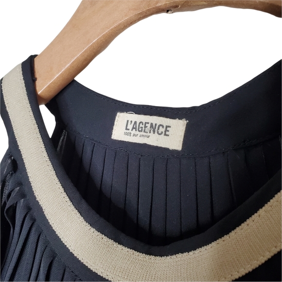 L’Agence Black Silk Halter Neck Cocktail Dress Size 6 - Picture 7 of 15